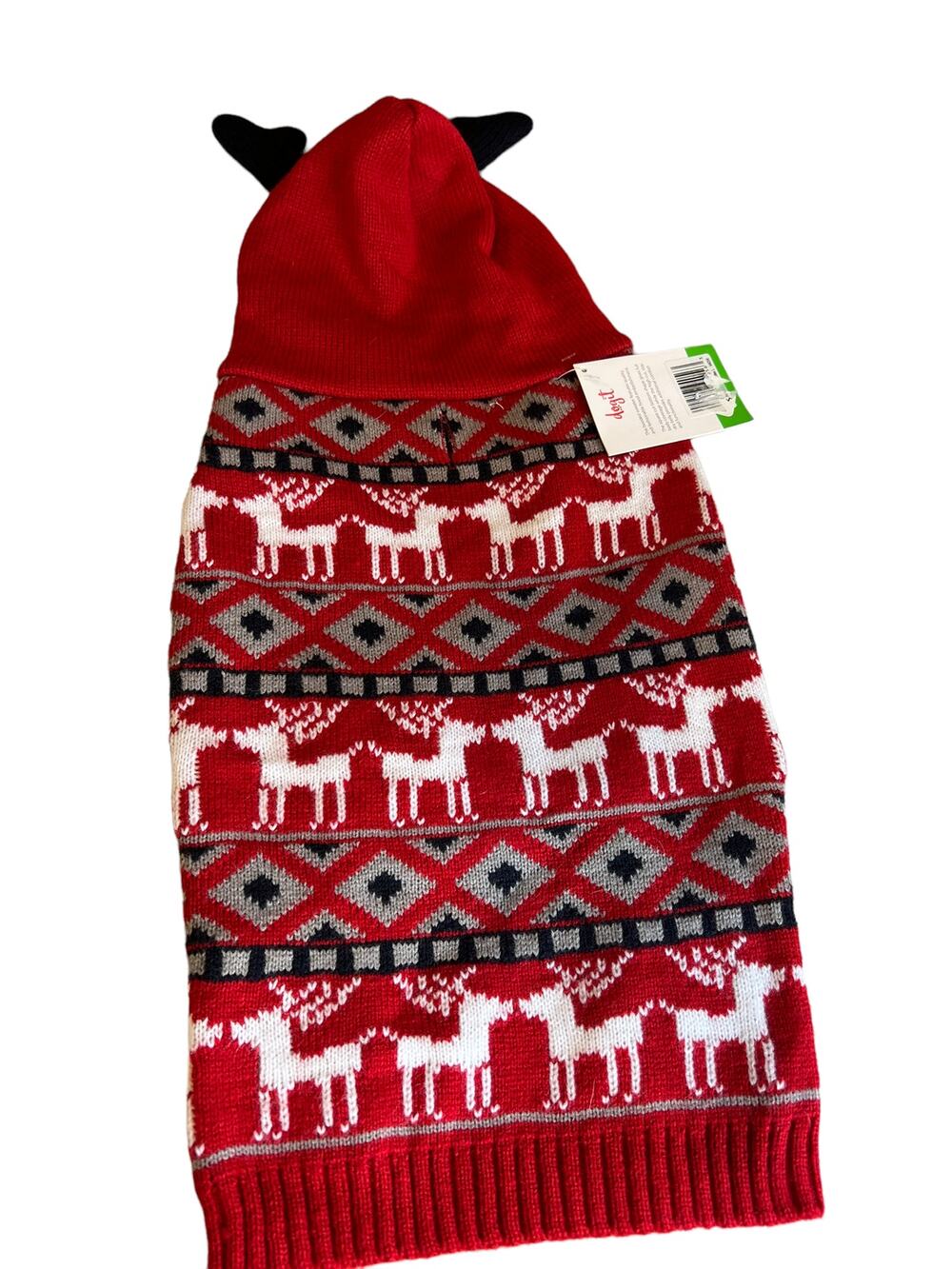 Dog hooded reindeer sweater